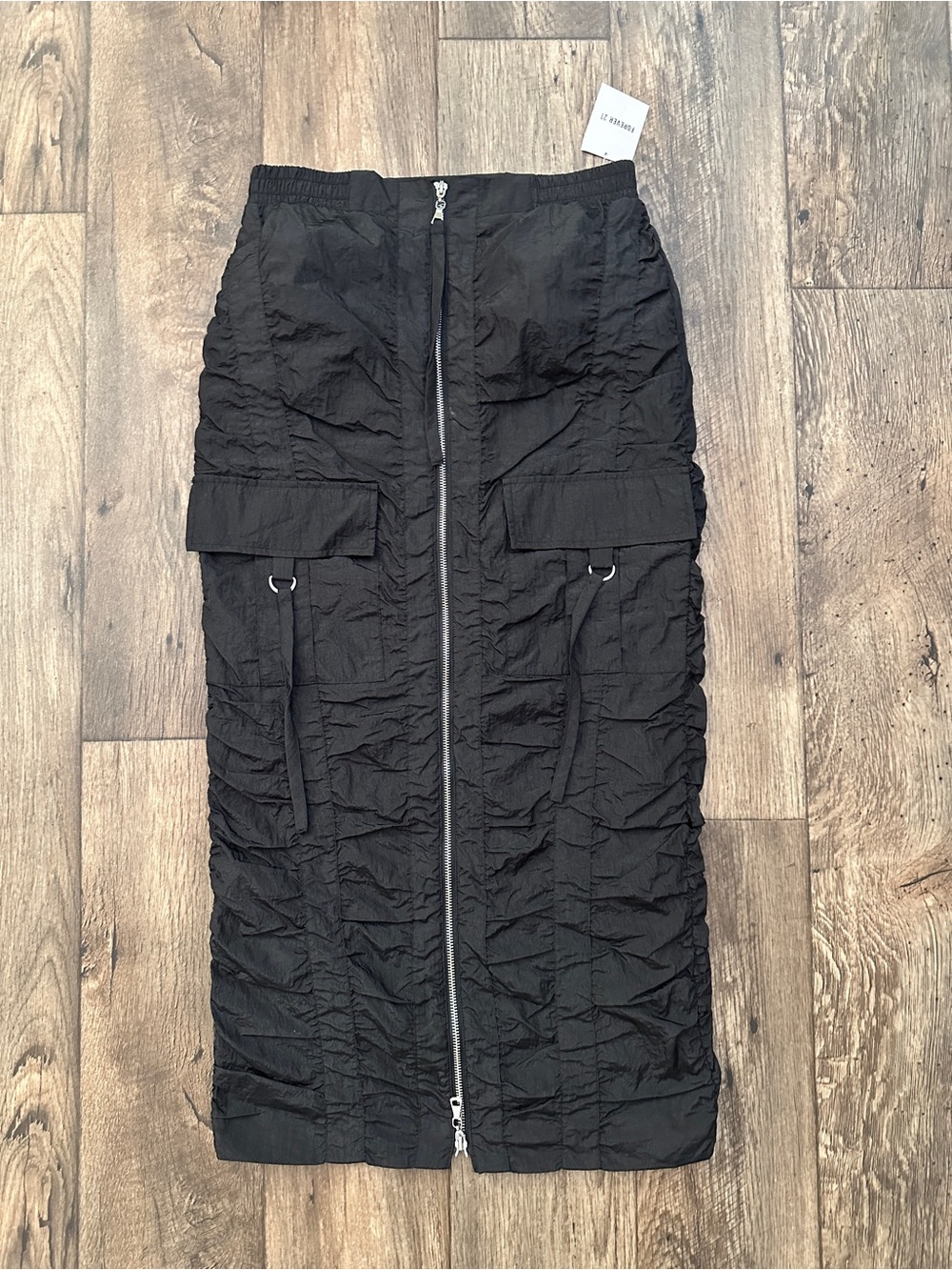 Forever 21 Maxi Cargo Full Zip Gothic Skirt Women’s Size S Black